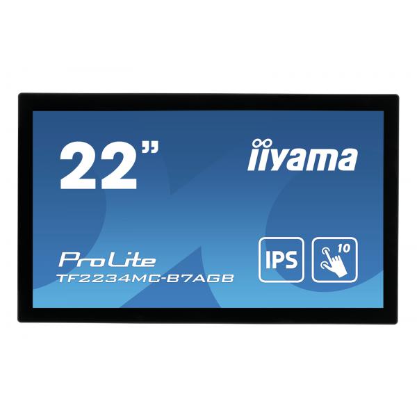 Iiyama ProLite TF2234MC-B7AGB Monitor PC 54,6 cm [21.5] 1920 x 1080 Pixel Full HD LED Touch screen Multi utente Nero (TF2234MC-B7AGB 21.5IN TOUCH - 1920X1080 300CD PCAP 10P)Iiyama4948570118373TF2234MC-B7AGB