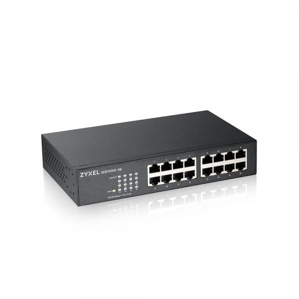Zyxel GS1100-16 Non gestito Gigabit Ethernet [10/100/1000] (Zyxel GS-1100-16 V3 - Switch - 16 x 10/100/1000 - desktop, montabile su rack)Zyxel4718937614066GS1100-16-EU0103F