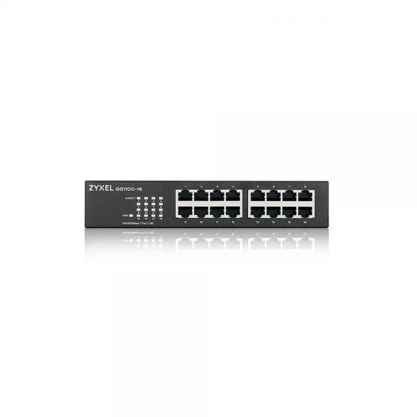 Zyxel GS1100-16 Non gestito Gigabit Ethernet [10/100/1000] (Zyxel GS-1100-16 V3 - Switch - 16 x 10/100/1000 - desktop, montabile su rack)Zyxel4718937614066GS1100-16-EU0103F