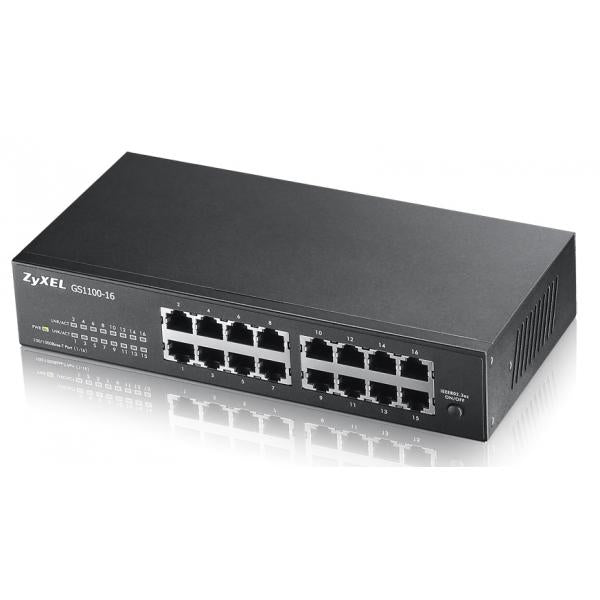 Zyxel GS1100-16 Non gestito Gigabit Ethernet [10/100/1000] (Zyxel GS1100-16 v3 16 port Gigabit Unmanaged Switch)Zyxel4718937614073GS1100-16-GB0103F
