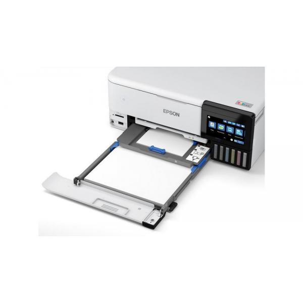 Epson EcoTank ET-8500 Ad inchiostro A4 5760 x 1440 DPI 32 ppm Wi-Fi (Epson EcoTank ET-8500 ET 8500 ET8500 - Multifunction printer - colour - ink-jet - refillable - A4/Letter [media] - up to 16 ppm [printing] - USB, LAN, USB host, Wi-Fi[ac] - white)Ep...