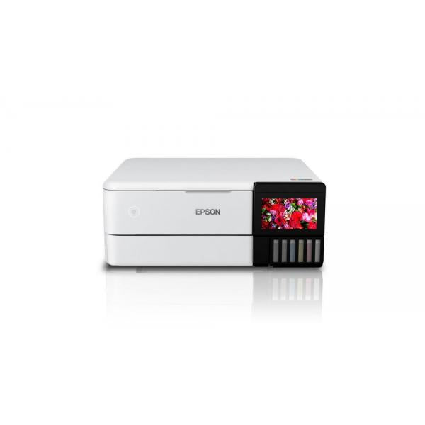 Epson EcoTank ET-8500 Ad inchiostro A4 5760 x 1440 DPI 32 ppm Wi-Fi (Epson EcoTank ET-8500 ET 8500 ET8500 - Multifunction printer - colour - ink-jet - refillable - A4/Letter [media] - up to 16 ppm [printing] - USB, LAN, USB host, Wi-Fi[ac] - white)Ep...