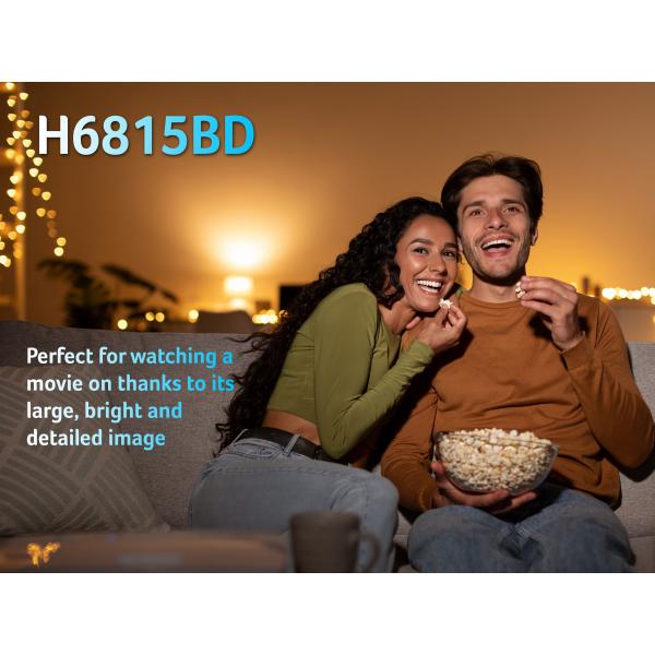 Acer H6815BD Proiettore a raggio standard 4000 ANSI lumen DLP UHD 4K [3840x2160] Compatibilità 3D Nero (Acer H6815BD - DLP projector - 3D - 4000 lumens - 3840 x 2160 - 16:9 - 4K)Acer4710886118947MR.JTA11.002