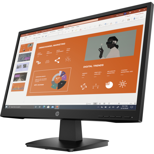 HP P22va G4 Monitor PC 54,6 cm [21.5] 1920 x 1080 Pixel Full HD LED Nero (P22va G4 computer monitor - 54.6 cm [21.5] 1920 x 1080 - pixels Full HD LED Black - Warranty: 12M)Hp453D2AA