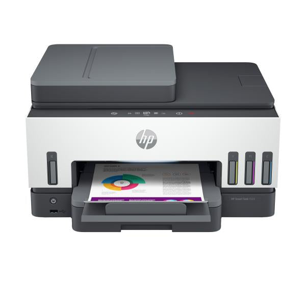 HP Smart Tank 7605 Wireless All-in-One Colore Stampante, Stampa fronte/retro; fotocopiatrice, scanner (Smart Tank 7605 All-In-One, - Color, Printer For Home And - Home Office, Print, Copy, Scan, Fax, Adf And Wireless, 35-Sheet Adf Scan To Pdf - Warra...