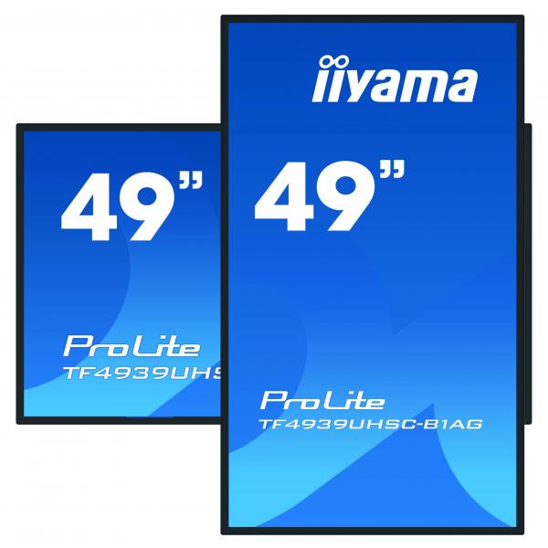 Iiyama ProLite TF4939UHSC-B1AG Monitor PC 124,5 cm [49] 3840 x 2160 Pixel 4K Ultra HD LED Touch screen Multi utente Nero (49 PCAP Anti-glare Bezel - Free 15-Points Touch Screen, - 3840x2160 [4K], IPS panel, 24/7 operation - Warranty: 36M)IiyamaTF4939...