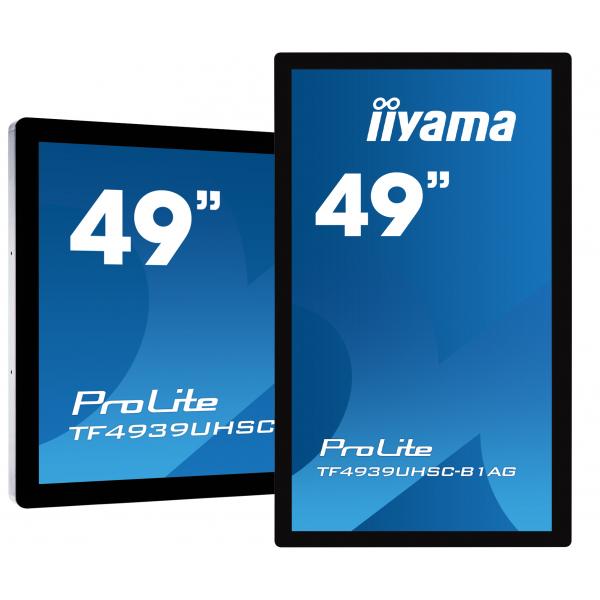 Iiyama ProLite TF4939UHSC-B1AG Monitor PC 124,5 cm [49] 3840 x 2160 Pixel 4K Ultra HD LED Touch screen Multi utente Nero (49 PCAP Anti-glare Bezel - Free 15-Points Touch Screen, - 3840x2160 [4K], IPS panel, 24/7 operation - Warranty: 36M)IiyamaTF4939...
