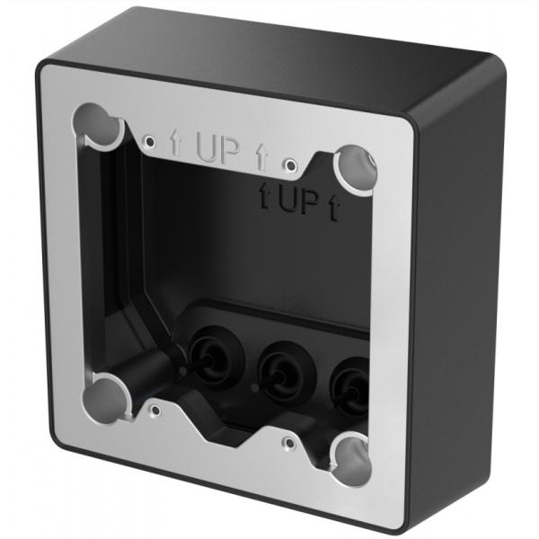 TI8602 WALL MOUNT BACK BOX - TI8602, Surface mount box, - Black, Stainless steel, Axis, Aluminium, Wall, IK10 - Warranty: 60MAxis02066-001