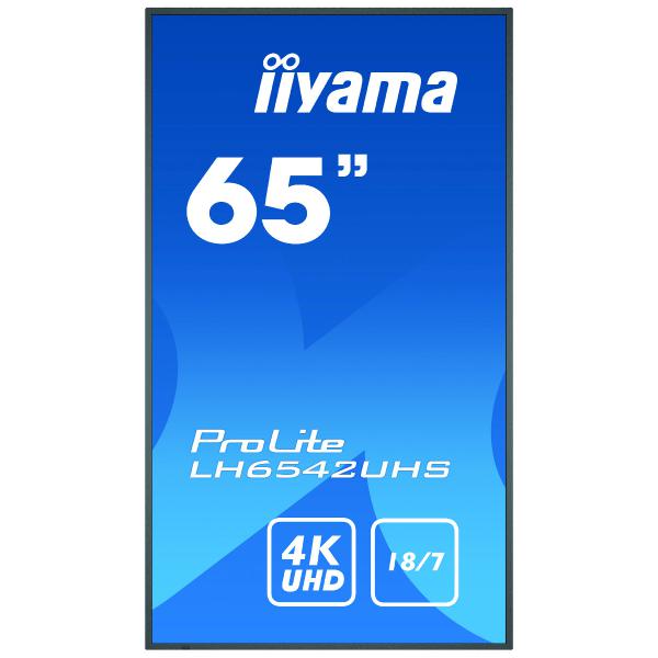 Iiyama LH6542UHS-B3 visualizzatore di messaggi Pannello piatto per segnaletica digitale 163,8 cm [64.5] IPS 500 cd/m 4K Ultra HD Nero Processore integrato Android 8.0 18/7 (65 ProLite LH6542UHS-B3 Display - 65 Black Large Format Display 4K UHD 500 cd...