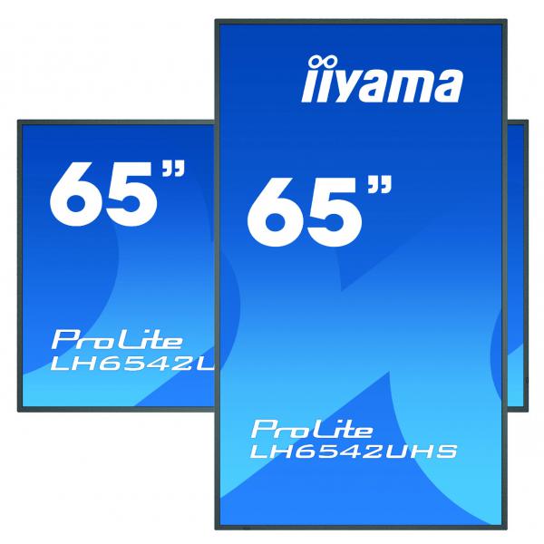 Iiyama LH6542UHS-B3 visualizzatore di messaggi Pannello piatto per segnaletica digitale 163,8 cm [64.5] IPS 500 cd/m 4K Ultra HD Nero Processore integrato Android 8.0 18/7 (65 ProLite LH6542UHS-B3 Display - 65 Black Large Format Display 4K UHD 500 cd...
