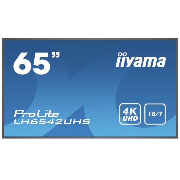 Iiyama LH6542UHS-B3 visualizzatore di messaggi Pannello piatto per segnaletica digitale 163,8 cm [64.5] IPS 500 cd/m 4K Ultra HD Nero Processore integrato Android 8.0 18/7 (65 ProLite LH6542UHS-B3 Display - 65 Black Large Format Display 4K UHD 500 cd...