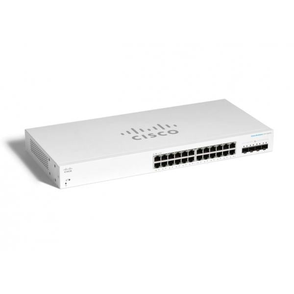 Cisco CBS220-24T-4X Gestito L2 Gigabit Ethernet [10/100/1000] Bianco (Cisco Business 220 Series CBS220-24T-4X - Switch - intelligente - 24 x 10/100/1000 + 4 x 10 Gigabit SFP+ [uplink] - montabile su rack)Cisco0889728344883CBS220-24T-4X-EU