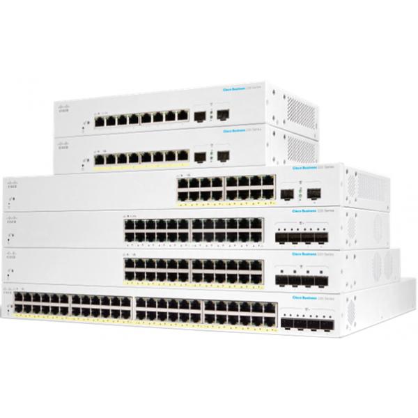 Cisco CBS220-8FP-E-2G-EU switch di rete Gestito L2 Gigabit Ethernet [10/100/1000] Supporto Power over Ethernet [PoE] Bianco (Cisco Business 220 Series CBS220-8FP-E-2G - Switch - intelligente - 8 x 10/100/1000 [PoE+] + 2 x Gigabit SFP [uplink] - monta...