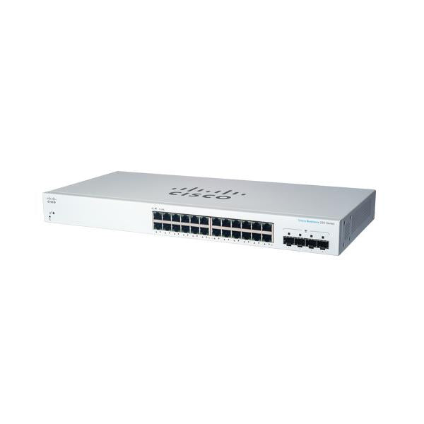 Cisco CBS220-24T-4G Gestito L2 Gigabit Ethernet [10/100/1000] 1U Bianco (Cisco Business 220 Series CBS220-24T-4G - Switch - intelligente - 24 x 10/100/1000 + 4 x Gigabit SFP [uplink] - montabile su rack)Cisco0889728344807CBS220-24T-4G-EU