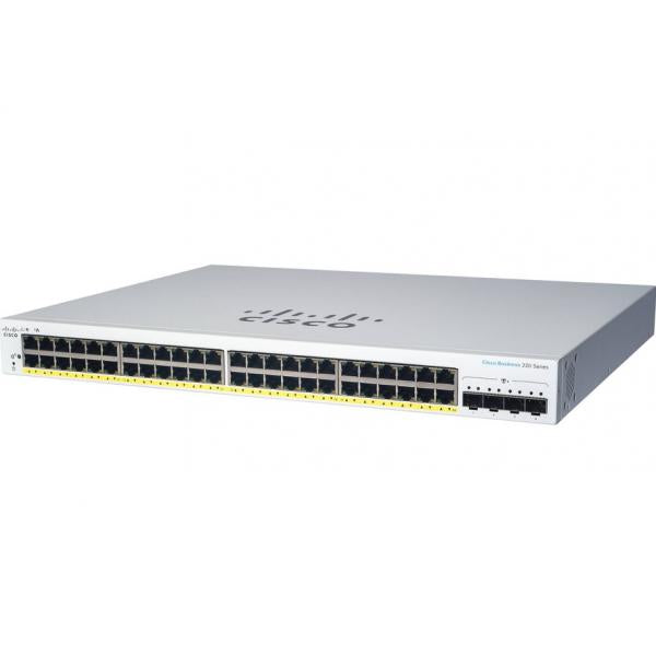 Cisco CBS220-24P-4X Gestito L2 Gigabit Ethernet [10/100/1000] Supporto Power over Ethernet [PoE] Bianco (Cisco Business 220 Series CBS220-24P-4X - Switch - intelligente - 24 x 10/100/1000 [PoE+] + 4 x 10 Gigabit SFP+ [uplink] - montabile su rack - Po...
