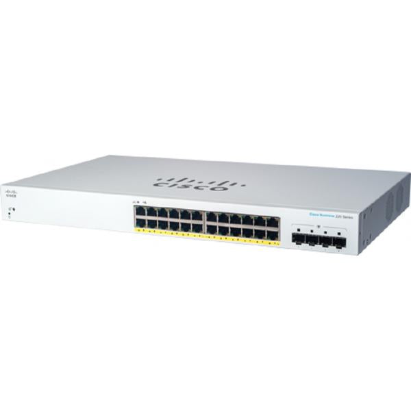 Cisco CBS220-24P-4G Gestito L2 Gigabit Ethernet [10/100/1000] Supporto Power over Ethernet [PoE] 1U Bianco (CBS220 SMART 24-PORT GE POE - 4X1G SFP)Cisco0889728344685CBS220-24P-4G-EU