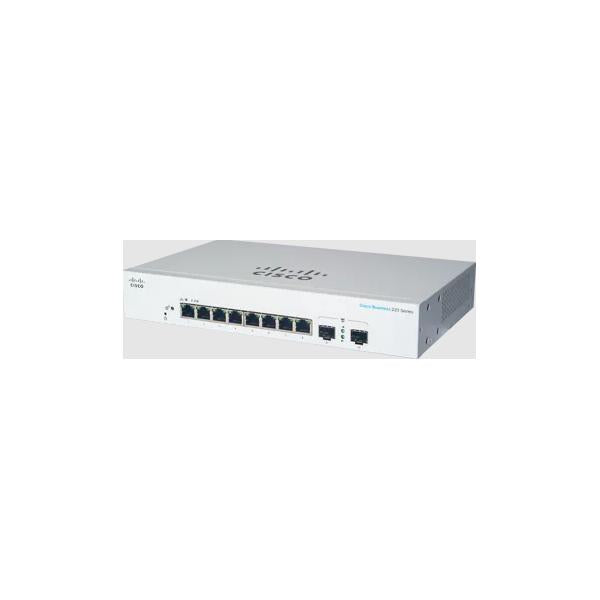 Cisco CBS220-8T-E-2G Gestito L2 Gigabit Ethernet [10/100/1000] 1U Bianco (Cisco Business 220 Series CBS220-8T-E-2G - Switch - intelligente - 8 x 10/100/1000 + 2 x Gigabit SFP [uplink] - montabile su rack)Cisco0889728344234CBS220-8T-E-2G-EU
