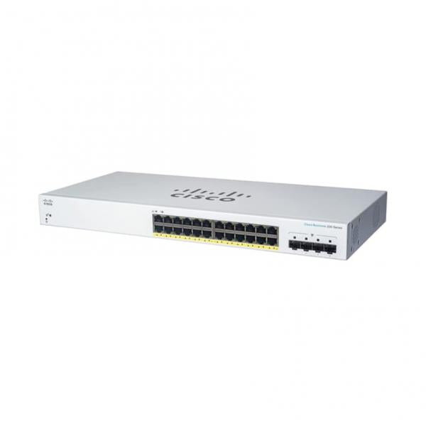 Cisco CBS220-24FP-4G Gestito L2 Gigabit Ethernet [10/100/1000] Supporto Power over Ethernet [PoE] Bianco (Cisco Business 220 Series CBS220-24FP-4G - Switch - intelligente - 24 x 10/100/1000 [PoE+] + 4 x Gigabit SFP [uplink] - montabile su rack - PoE+...