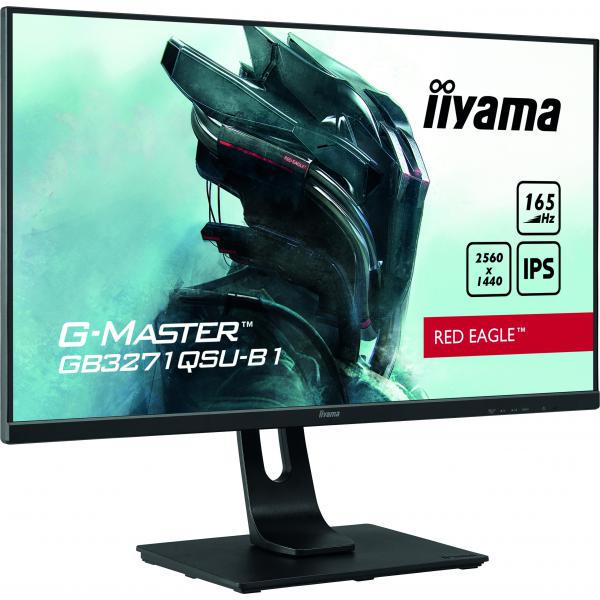 Iiyama G-MASTER GB3271QSU-B1 Monitor PC 80 cm [31.5] 2560 x 1440 Pixel Wide Quad HD LED Nero (iiyama G-Master GB3271QSU-B1 32 Inch Red Eagle Gaming Monitor, IPS, 2560x1440, 1ms, 165hz, FreeSync, HDMI, Display Port, USB Hub, Speakers, Int PSU, Height ...