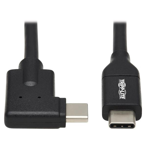 Tripp Lite U420-02M-RA cavo USB USB 3.2 Gen 1 [3.1 Gen 1] 2 m USB C 5 Gbit/s 60 W Nero (Usb-C Cable [M/M] - Usb 3.2 - Gen 1 [5 Gbps], Thunderbolt 3 - Compatible, Right-Angle Plug, 2 M [6.6 Ft.] - Warranty: 12M)Eaton0037332263667U420-02M-RA