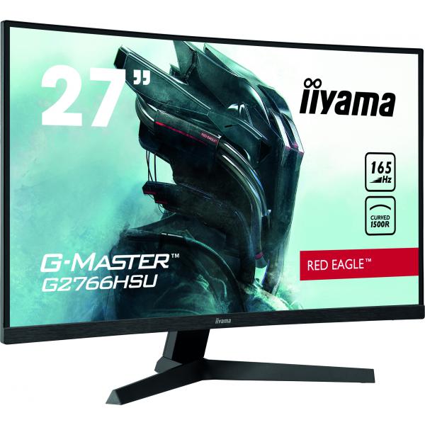 Iiyama G-MASTER G2766HSU-B1 LED display 68,6 cm [27] 1920 x 1080 Pixel Full HD Nero (iiyama G-MASTER Red Eagle G2766HSU-B1 - Monitor a LED - curvato - 27 - 1920 x 1080 Full HD [1080p] @ 165 Hz - VA - 250 cd/m? - 3000:1 - 1 ms - 2xHDMI, DisplayPort - ...