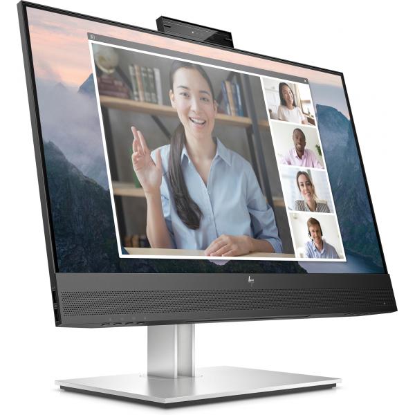 HP E24mv G4 FHD Conferencing Monitor (HP E24mv G4 Conferencing Monitor - E-Series - monitor a LED - 24 - 1920 x 1080 Full HD [1080p] @ 60 Hz - IPS - 250 cd/m - 1000:1 - 5 ms - HDMI, VGA, DisplayPort - altoparlanti - argento, testa utensile nera)Hp169...