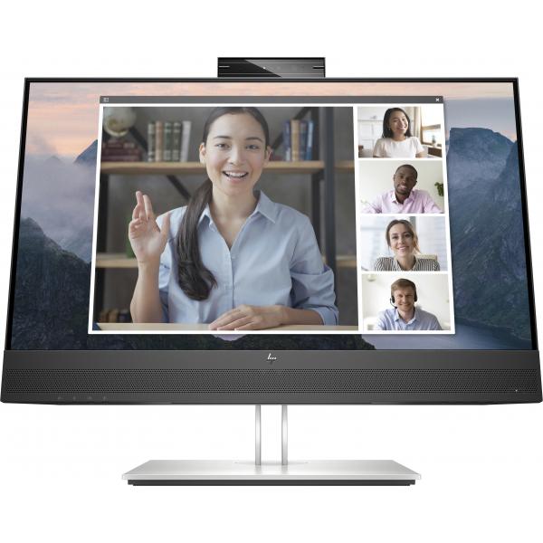 HP E24mv G4 FHD Conferencing Monitor (HP E24mv G4 Conferencing Monitor - E-Series - monitor a LED - 24 - 1920 x 1080 Full HD [1080p] @ 60 Hz - IPS - 250 cd/m - 1000:1 - 5 ms - HDMI, VGA, DisplayPort - altoparlanti - argento, testa utensile nera)Hp169...