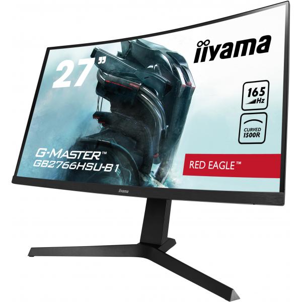 Iiyama G-MASTER GB2766HSU-B1 LED display 68,6 cm [27] 1920 x 1080 Pixel Full HD Nero (iiyama G-MASTER Red Eagle GB2766HSU-B1 - Monitor a LED - curvato - 27 - 1920 x 1080 Full HD [1080p] @ 165 Hz - VA - 250 cd/m? - 3000:1 - 1 ms - 2xHDMI, DisplayPort ...