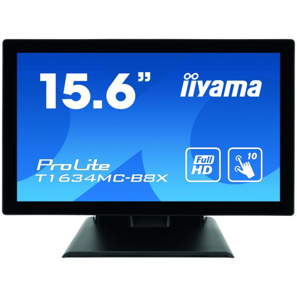 Iiyama ProLite T1634MC-B8X Monitor PC 39,6 cm [15.6] 1920 x 1080 Pixel Full HD LED Touch screen Multi utente Nero (iiyama ProLite T1634MC-B8X touch screen monitor 39.6 cm [15.6'] 1920 x 1080 pixels Multi-touch Multi-user Black)Iiyama4948570118335T163...