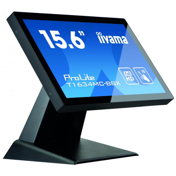 Iiyama ProLite T1634MC-B8X Monitor PC 39,6 cm [15.6] 1920 x 1080 Pixel Full HD LED Touch screen Multi utente Nero (iiyama ProLite T1634MC-B8X touch screen monitor 39.6 cm [15.6'] 1920 x 1080 pixels Multi-touch Multi-user Black)Iiyama4948570118335T163...