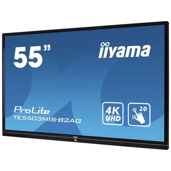 Iiyama TE5503MIS-B2AG lavagna interattiva 139,7 cm [55] 3840 x 2160 Pixel Touch screen Nero (iiyama TE5503MIS-B2AG interactive whiteboard 139.7 cm [55'] 3840 x 2160 pixels Touchscreen Black)Iiyama4948570119356TE5503MIS-B2AG