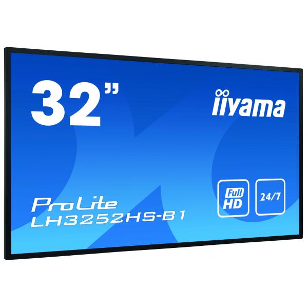 Iiyama LH3252HS-B1 visualizzatore di messaggi Pannello piatto per segnaletica digitale 80 cm [31.5] IPS 400 cd/m Full HD Nero Processore integrato Android 8.0 (iiyama ProLite LH3252HS-B1 - 32 Categoria diagonale [31.5 visualizzabile] Display LCD retr...