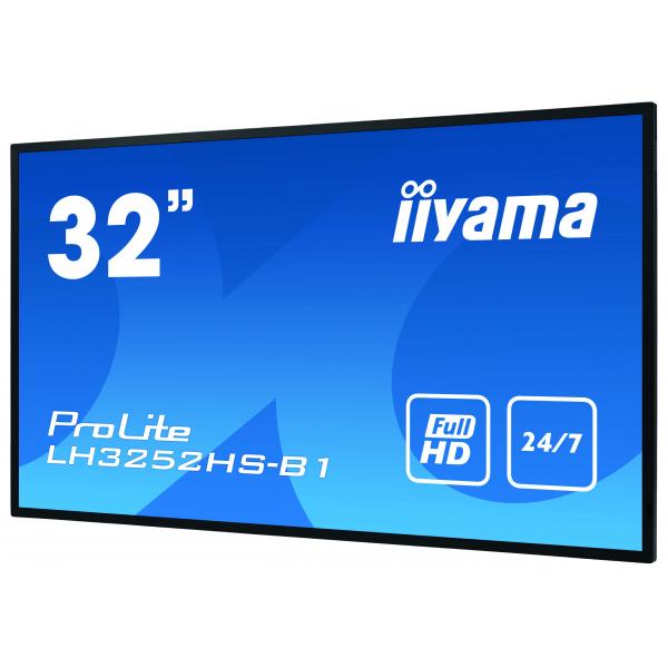 Iiyama LH3252HS-B1 visualizzatore di messaggi Pannello piatto per segnaletica digitale 80 cm [31.5] IPS 400 cd/m Full HD Nero Processore integrato Android 8.0 (iiyama ProLite LH3252HS-B1 - 32 Categoria diagonale [31.5 visualizzabile] Display LCD retr...