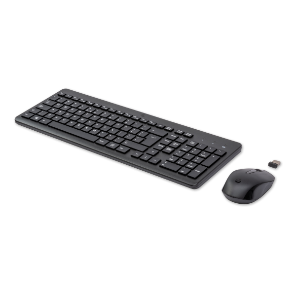 HP Combo mouse e tastiera wireless 330 (330 Wireless Mouse Keyboard - 330 International 330 - Wireless Mouse and Keyboard Combination, Full-size [100%], RF Wireless, Black, - Warranty: 3M)Hp2V9E6AA#ABB