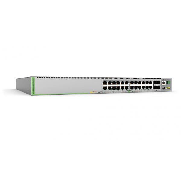 Allied Telesis AT-GS980MX/28PSM-50 switch di rete Gestito L3 Gigabit Ethernet [10/100/1000] Supporto Power over Ethernet [PoE] 1U Grigio (L3 STACK SWITCH 20X10/100/1000- - T POE+ 4X100M/1G/2.5G/5G-T POE+)Allied TelesisAT-GS980MX/28PSM-50