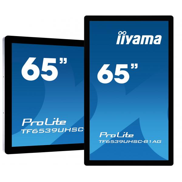 Iiyama TF6539UHSC-B1AG visualizzatore di messaggi Pannello piatto interattivo 165,1 cm [65] LCD 500 cd/m 4K Ultra HD Nero Touch screen (iiyama TF6539UHSC-B1AG 65' Open Frame PCAP 50pt Touch IPS 4K LFD with Anti Glare, 24/7 Operation, IPX1 rated)Iiyam...