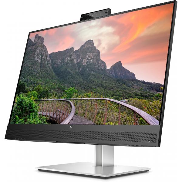 HP E-Series E27m G4 QHD USB-C Conferencing Monitor (HP E27m G4 Conferencing Monitor - E-Series - monitor a LED - 27 - 2560 x 1440 QHD @ 75 Hz - IPS - 300 cd/m - 1000:1 - 5 ms - HDMI, DisplayPort, USB-C - altoparlanti - argento [supporto], testa utens...