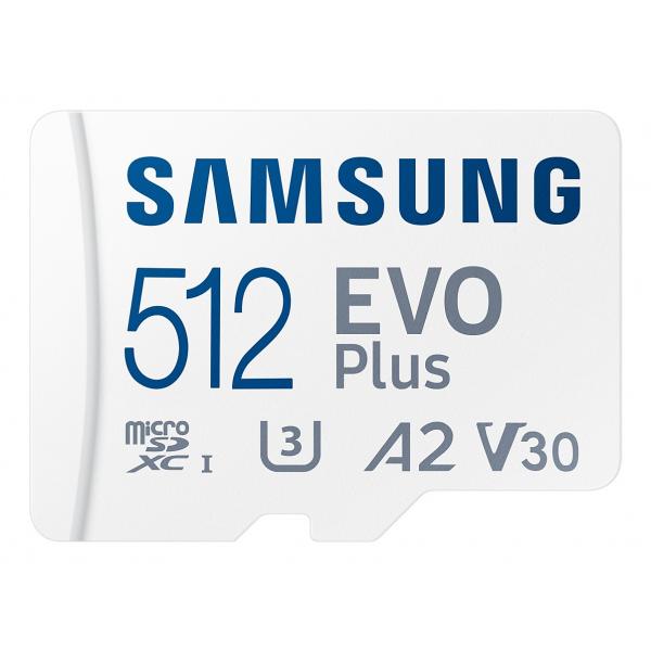 Samsung EVO Plus 512 GB MicroSDXC UHS-I Classe 10 (microSD EVO PLUS 512GB - Class10 Read up to 130MB/s - Warranty: 12M)Samsung8806092411173MB-MC512KA/EU