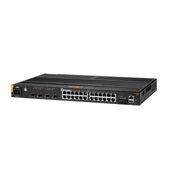 HPE Aruba Networking Aruba 4100i Gestito L2 Gigabit Ethernet [10/100/1000] Supporto Power over Ethernet [PoE] 1U Nero (HPE Aruba 4100i - Switch - 20 x 10/100/1000 [PoE Class 4] + 4 x 10/100/1000 [PoE Class 6] + 4 x SFP+ - montabile su rack - PoE Clas...