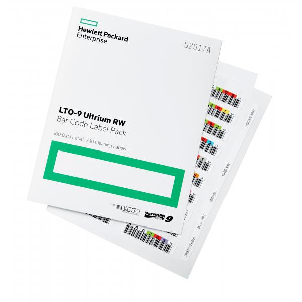 HPE LTO-9 Ultrium RW Bar Code Label Pack (LTO-9 Ultrium RW Bar Code - labels 100pcs **New Retail** - Q2017A - Warranty: 12M)HpeQ2017A