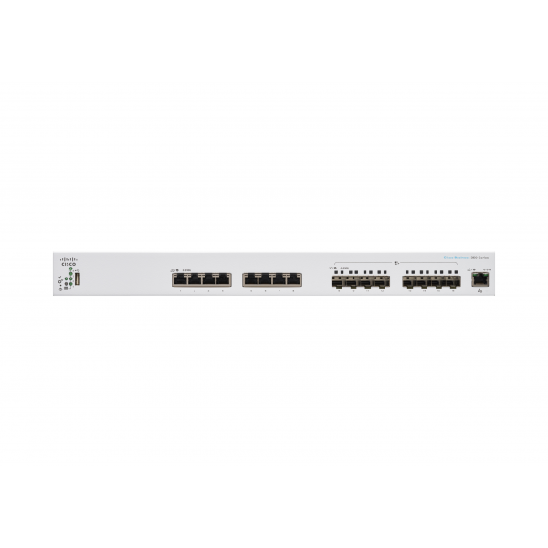 Cisco CBS350 Gestito L3 10G Ethernet [100/1000/10000] 1U Nero, Grigio (Cisco Business 350 Series CBS350-16XTS - Switch - L3 - Managed - 8 x 10GBase-T + 8 x 10 Gigabit SFP+ - rack-mountable)Cisco0889728358491CBS350-16XTS-UK