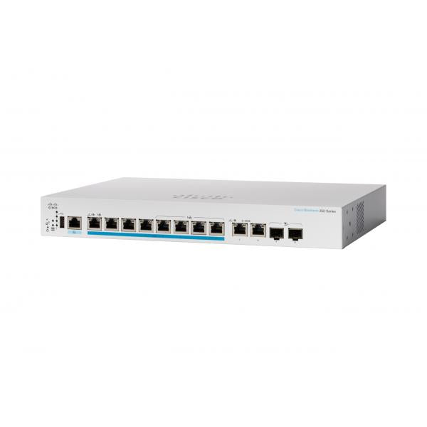 Cisco CBS350 Gestito L3 2.5G Ethernet [100/1000/2500] Supporto Power over Ethernet [PoE] 1U Nero, Grigio (Cisco Business 350 Series CBS350-8MP-2X - Switch - L3 - Managed - 8 x 100/1000/2.5G [PoE+] + 2 x combo 10 Gigabit SFP+/RJ-45 - rack-mountable - ...