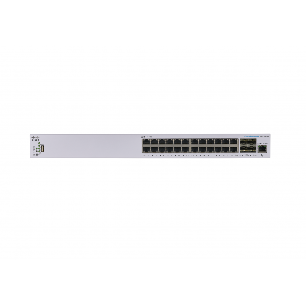Cisco CBS350-24XT-UK switch di rete Gestito L3 10G Ethernet [100/1000/10000] 1U Nero, Grigio (Cisco Business 350 Series CBS350-24XT - Switch - L3 - Managed - 20 x 10GBase-T + 4 x combo 10 Gigabit SFP+ - rack-mountable)Cisco0889728326148CBS350-24XT-UK