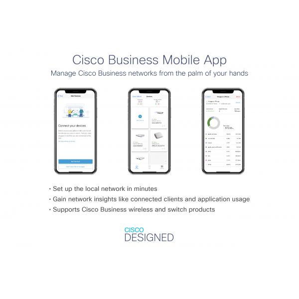 Cisco Business 220 Series Smart Switches Gestito L2 Gigabit Ethernet [10/100/1000] Supporto Power over Ethernet [PoE] Bianco (Cisco Business 220 Series CBS220-8P-E-2G - Switch - smart - 8 x 10/100/1000 [PoE+] + 2 x Gigabit SFP [uplink] - rack-mountab...