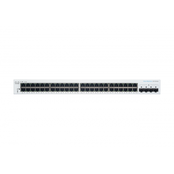 Cisco CBS220-48T-4G Gestito L2 Gigabit Ethernet [10/100/1000] 1U Bianco (Cisco Business 220 Series CBS220-48T-4G - Switch - smart - 48 x 10/100/1000 + 4 x Gigabit SFP [uplink] - rack-mountable)CiscoCBS220-48T-4G-UK