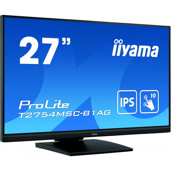 Iiyama ProLite T2754MSC-B1AG Monitor PC 68,6 cm [27] 1920 x 1080 Pixel Full HD LED Touch screen Multi utente Nero (iiyama ProLite T2754MSC-B1AG 27' Touch Screen Display)Iiyama4948570118632T2754MSC-B1AG