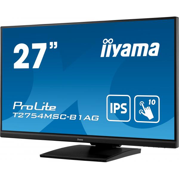 Iiyama ProLite T2754MSC-B1AG Monitor PC 68,6 cm [27] 1920 x 1080 Pixel Full HD LED Touch screen Multi utente Nero (iiyama ProLite T2754MSC-B1AG 27' Touch Screen Display)Iiyama4948570118632T2754MSC-B1AG