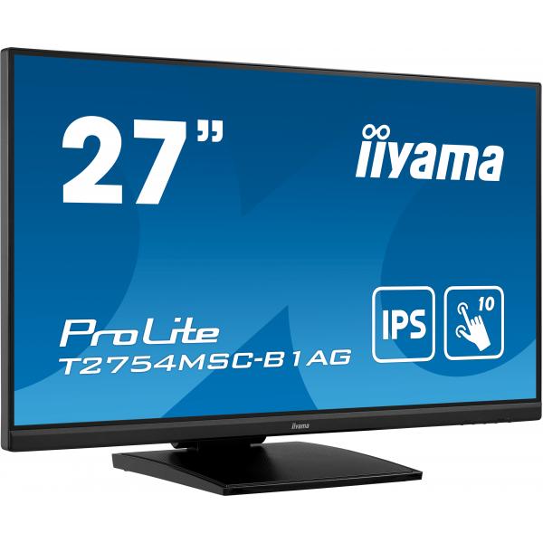 Iiyama ProLite T2754MSC-B1AG Monitor PC 68,6 cm [27] 1920 x 1080 Pixel Full HD LED Touch screen Multi utente Nero (iiyama ProLite T2754MSC-B1AG 27' Touch Screen Display)Iiyama4948570118632T2754MSC-B1AG