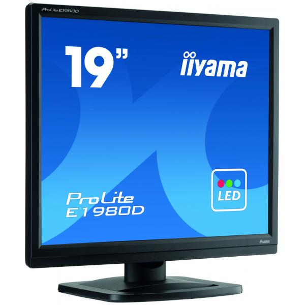 Iiyama ProLite E1980D-B1 LED display 48,3 cm [19] 1280 x 1024 Pixel XGA Nero (E1980D-B1 48CM 19IN LED - 1280X1024 1000:1 250CD/QM 5MS DV)IiyamaE1980D-B1