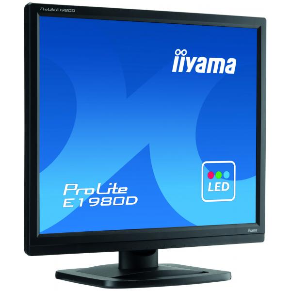 Iiyama ProLite E1980D-B1 LED display 48,3 cm [19] 1280 x 1024 Pixel XGA Nero (E1980D-B1 48CM 19IN LED - 1280X1024 1000:1 250CD/QM 5MS DV)IiyamaE1980D-B1